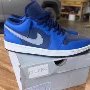 Nike Air Force 1 Men's Blue and Gray Sneakers